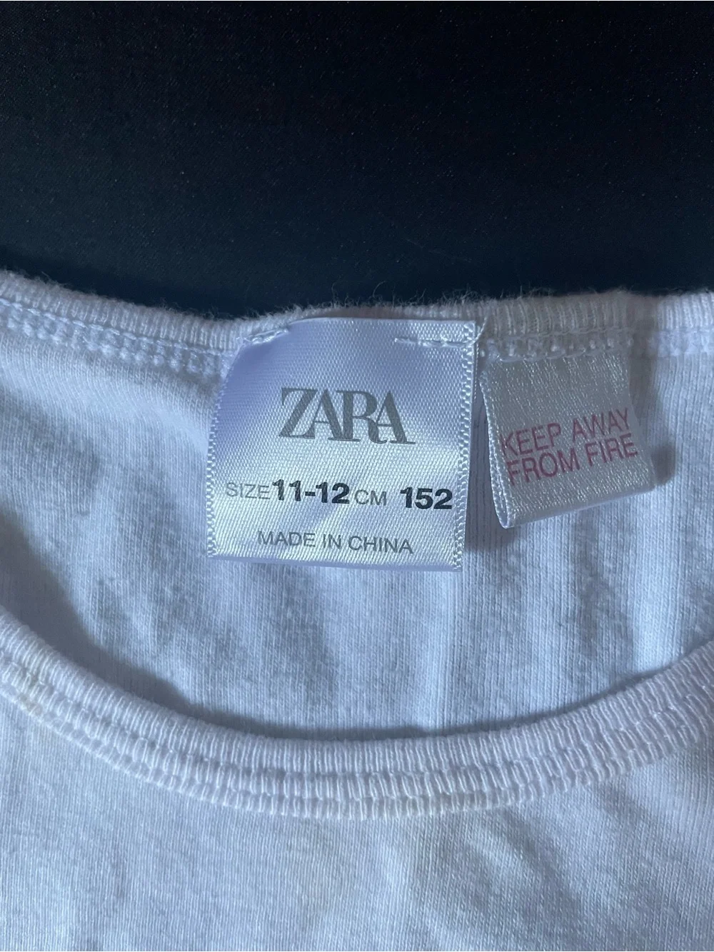 Zara White Crewneck Tank Top